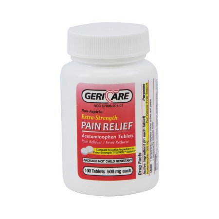 Geri-Care® 500 mg Strength Acetaminophen Tablet 100 per Bottle
