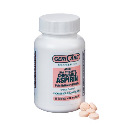 Geri-Care® 81 mg Strength Aspirin Chewable Tablet 36 per Bottle