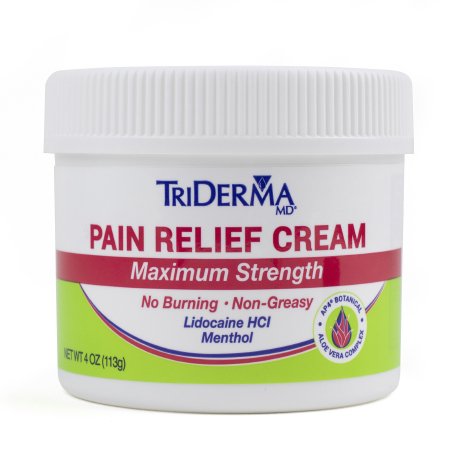 TriDerma MD® 4% - 1% Strength Lidocaine / Menthol Cream 4 oz.